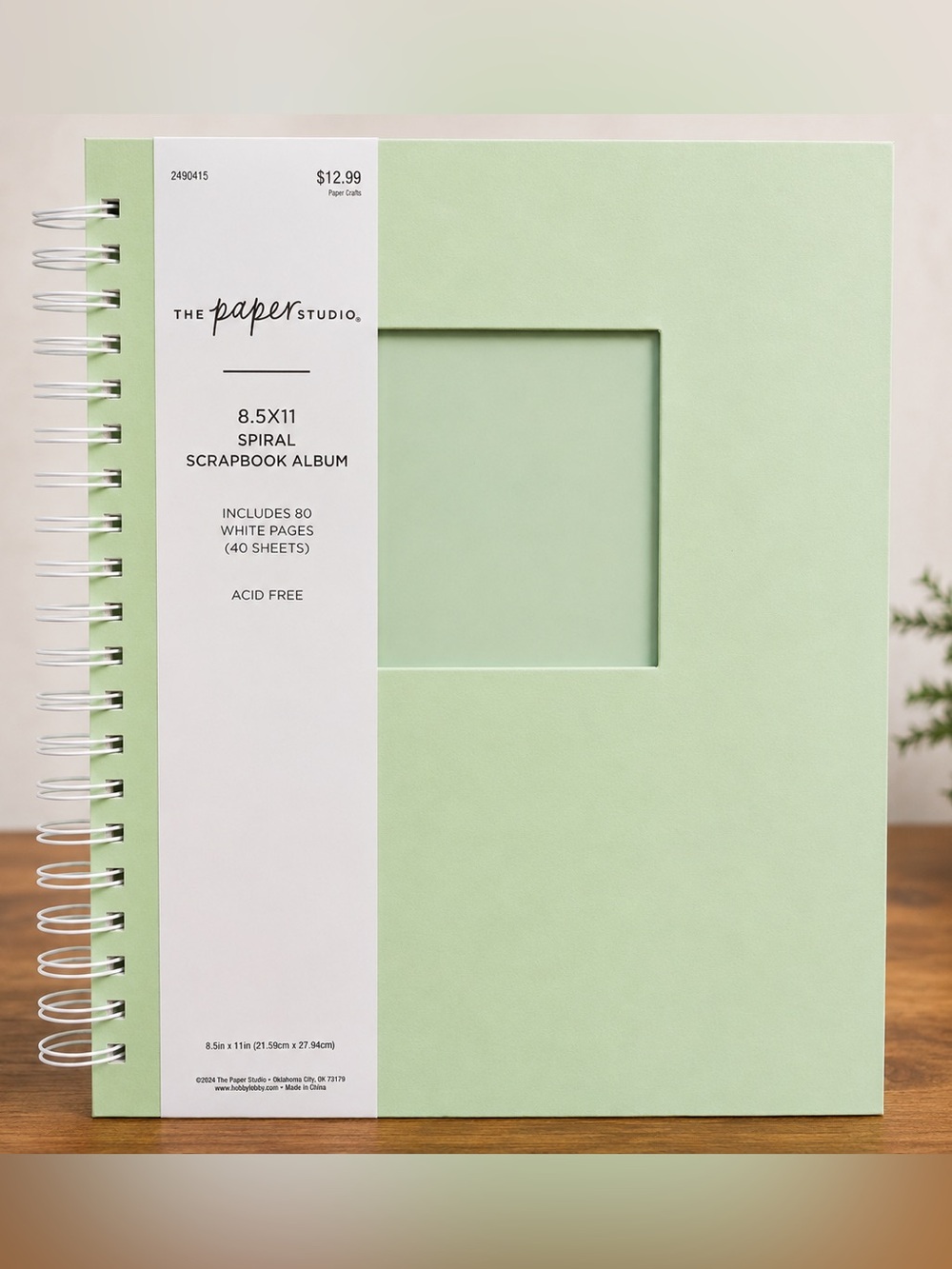 The Paper Studio Mint Spiral Scrapbook Album